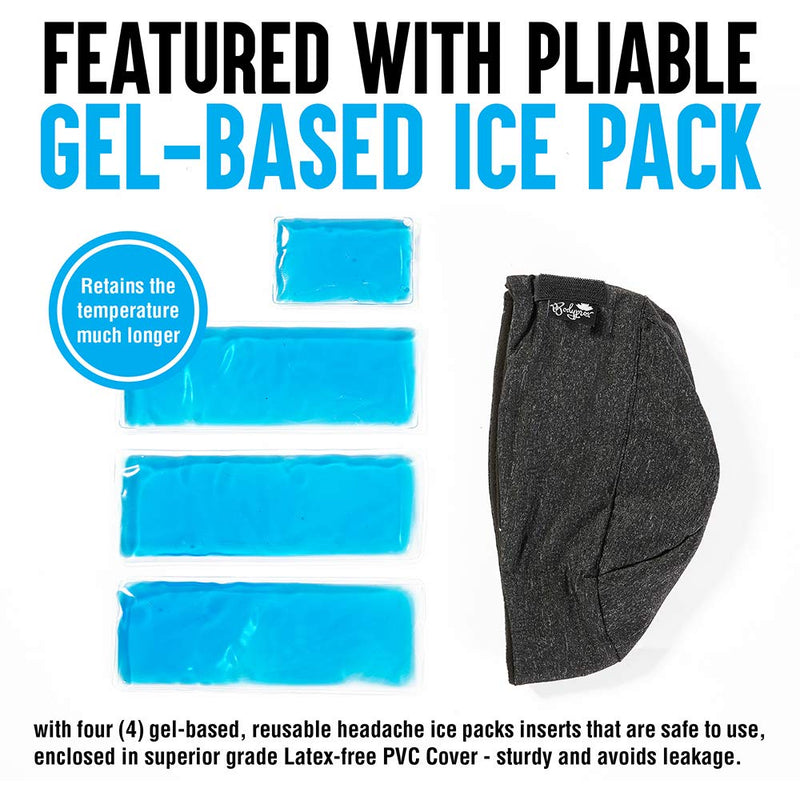 [Australia - AusPower] - Migraine Relief Ice Pack Hat, Head Gel Ice Cap for Tension Headache Relief 