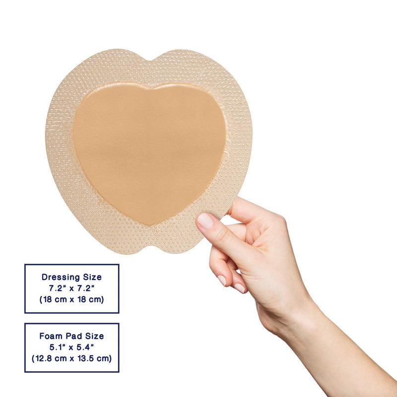 [Australia - AusPower] - MedVance TM Silicone - Bordered Silicone Adhesive Foam Dressing Sacral Size 7"x 7" Box of 5 dressings 
