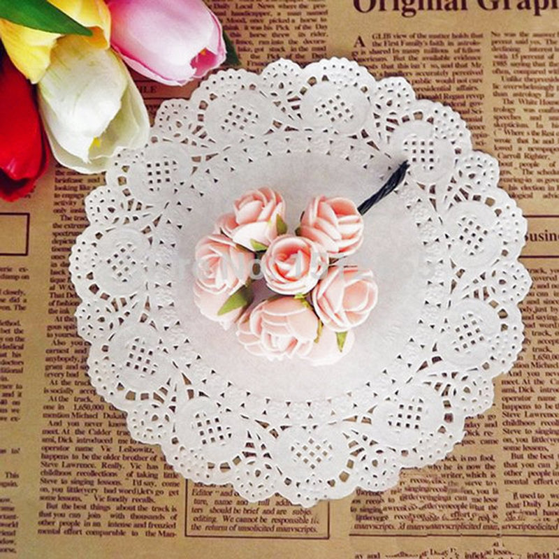 [Australia - AusPower] - DECORA 12.5 Inch Round White Paper Lace Doilies for Wedding Table Decorations 100pcs Am042 