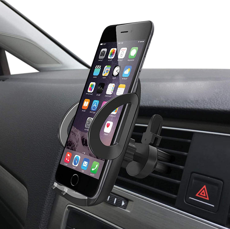 [Australia - AusPower] - Pokanic Car Cell Phone Air Vent Mount Adjustable 360 Rotation Cradle Stand Holder Strong Clip Three-Side Grips Easy One Touch Compatible with Most Cell Phone Universal (Air Vent Mount) 