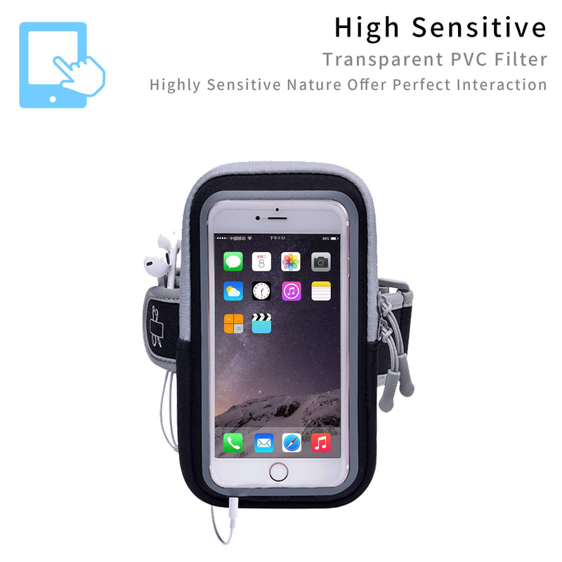 [Australia - AusPower] - YTTAO iPhone 11 Pro Max/iPhone Xs Max Armband, Sweatproof Running Exercise Bag with Fingerprint Touch and Card Slot for 6.5 Inch iPhone 11 Pro Max/iPhone Xs Max 