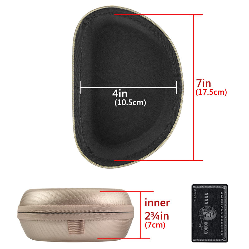 [Australia - AusPower] - Geekria Shield Headphone Case Compatible with Beats Solo 3, Solo 2, Solo HD Case, Replacement Hard Shell Travel Carrying Bag with Cable Storage (Gold) 