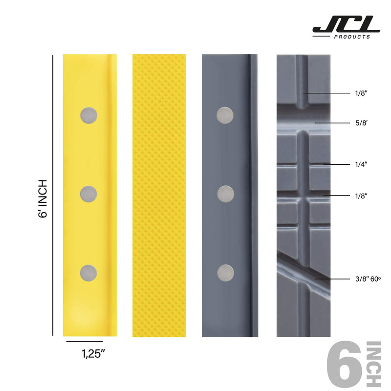 [Australia - AusPower] - JCL Soft Vise Jaws, 6 inch vice jaw pads (2 pack), including 1 set grooved and 1 set flat, Use on any Metal Bench Vise to safely clamp flat, round or irregular shapes objects 
