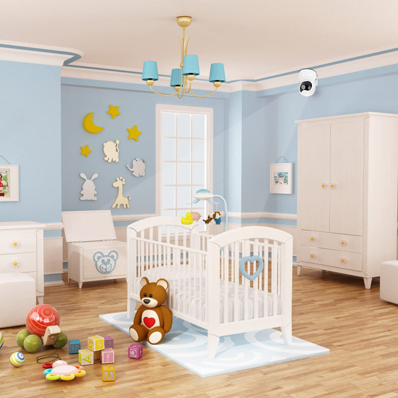 [Australia - AusPower] - Sumnacon 3PCS Wall Mount Camera Shelf- Metal Small Wall Shelf with Adhesive,Universal Small Floating Shelf for Security Cameras, Speakers,White 