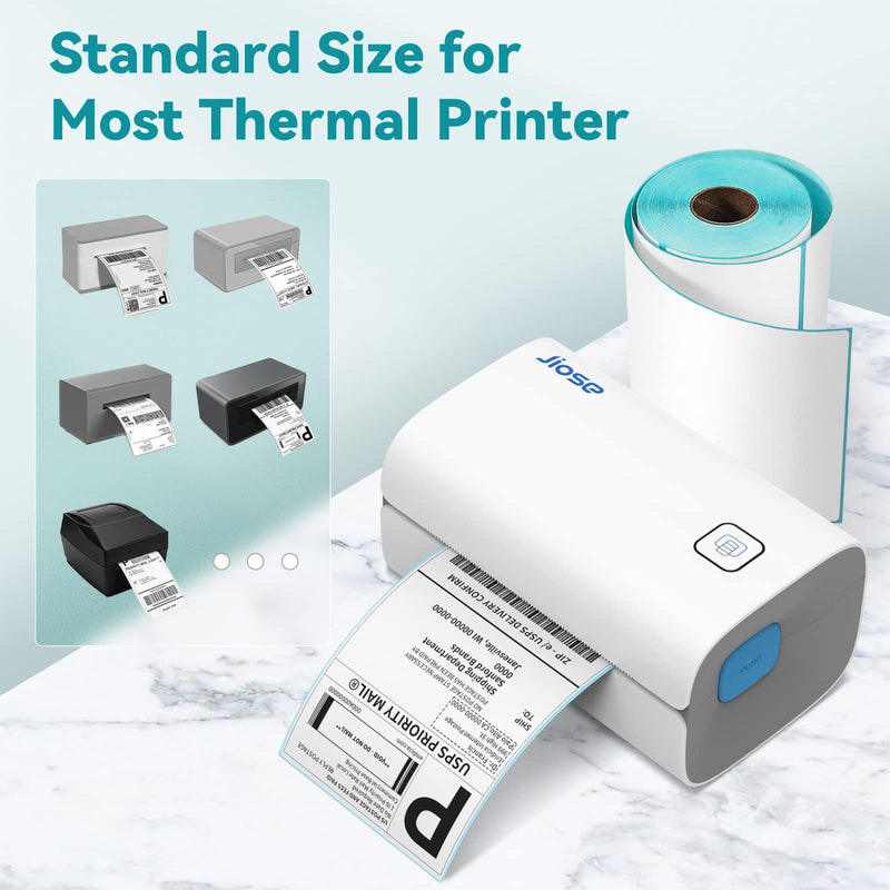 [Australia - AusPower] - Jiose Direct Thermal Shipping Label 4x6 Thermal Label Roll Mailing Labels for Thermal Printer Compatible with Rollo, Zebra, UPS USPS Ebay Shopify Etsy Mailing, BPA Free, 220 Labels/Roll 220pcs/Roll 