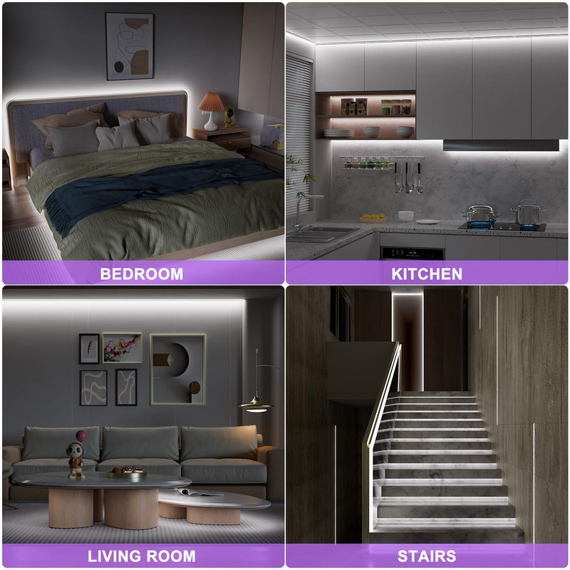 [Australia - AusPower] - MIWISE COB LED Strip 32.8ft/10m,CRI 90+ Daylight White 6000K High Lumen Super Bright Flexible DC24V LED Tape Light,for Cabinet Home Office DIY Lighting Projects(Adapter&Controller NOT Included) 6000K-32.8ft/10m 