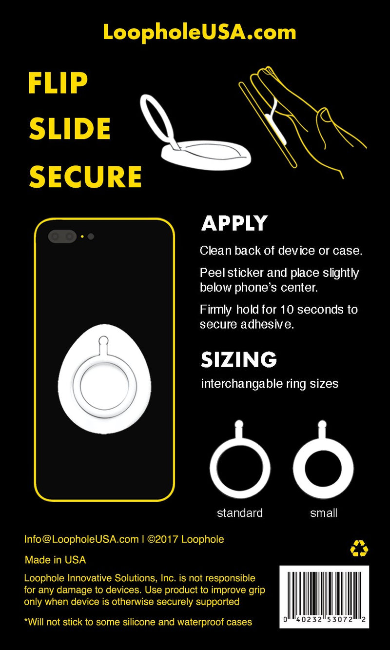 [Australia - AusPower] - Loophole USA - Expanding Stand and Grip for Smartphones and Tablets … (Black) 