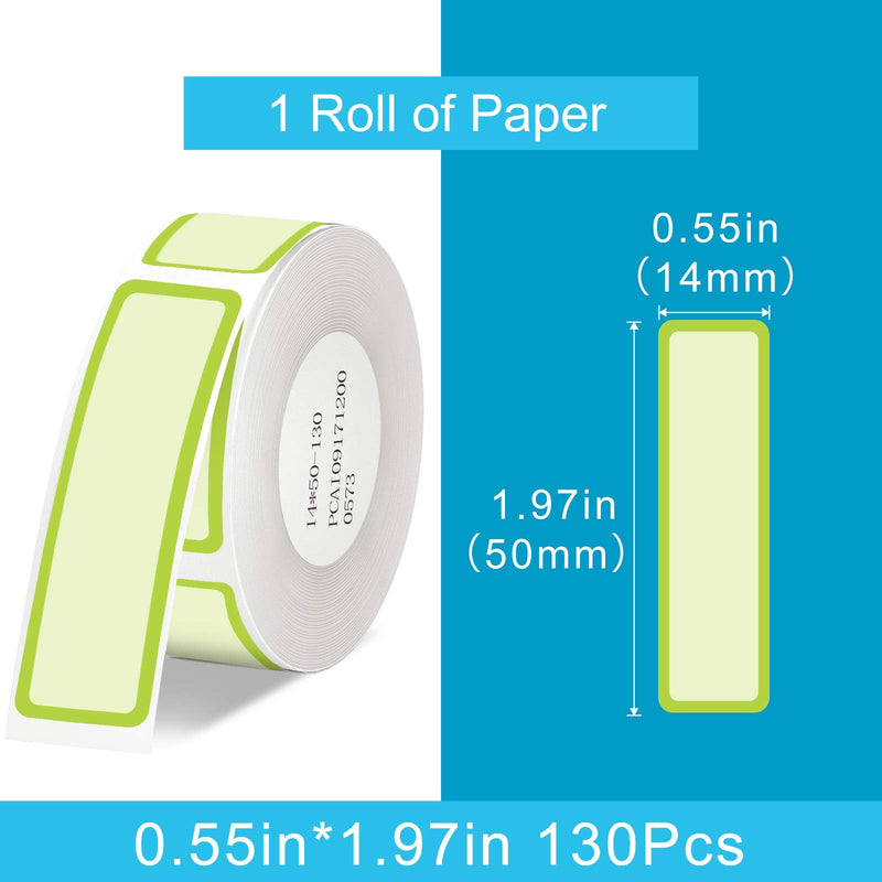 [Australia - AusPower] - NIIMBOT D11 Label Maker Tape Adapted Label Print Paper Standard Laminated Office Labeling Tape Replacement (Apple Green) Apple Green 