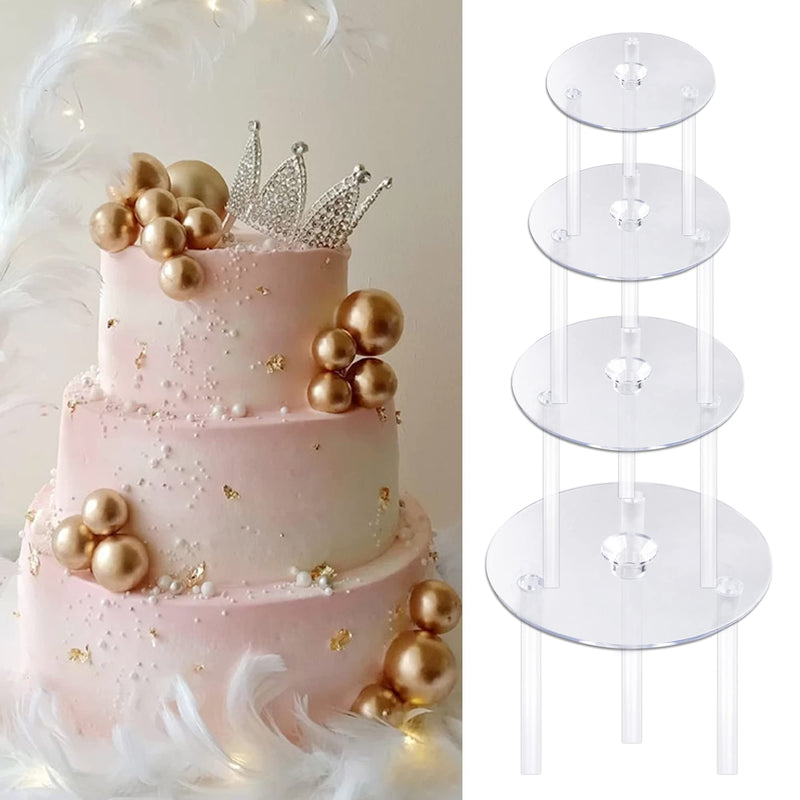 [Australia - AusPower] - 41PCS Plastic Cake Dowel Rods Set Including 6PCS Cake Separator Plates for 4 6 8 10 Inch Cakes and 32 PCS Plastic Cake Sticks Support Rods and 3PCS Cream spatulas for Tiered Cakes 