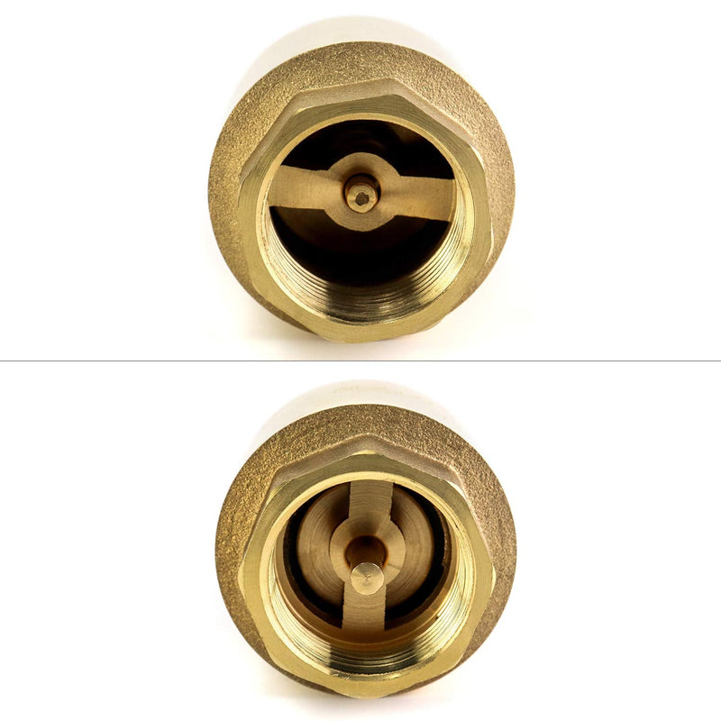 [Australia - AusPower] - QWORK In-Line Check Valve Brass, 3/4" Female One Way Check Valves, 3/4 Inch 1 Pack 