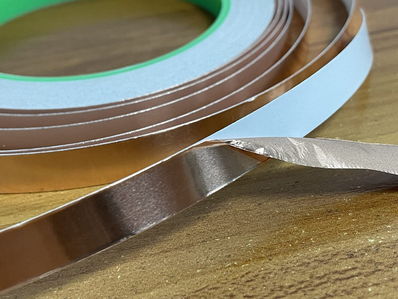 [Australia - AusPower] - ANGKEEL Copper Foil Tape Double Sided Conductive 0.4 Inch x 66 Feet Faraday Metal Duct Adhesive Tape, for Stained Glass, Art Decoration, DIY Crafts, Paper Circuits, Grounding, Guitar/RFI/EMI Shielding 