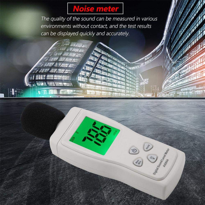 [Australia - AusPower] - Sound Level Meter Digital Sound Level Decibel Meter Noise Measure Device Testing Monitor with Large LCD Display High Accuracy Range 30-130dBA (Battery Not Included) 