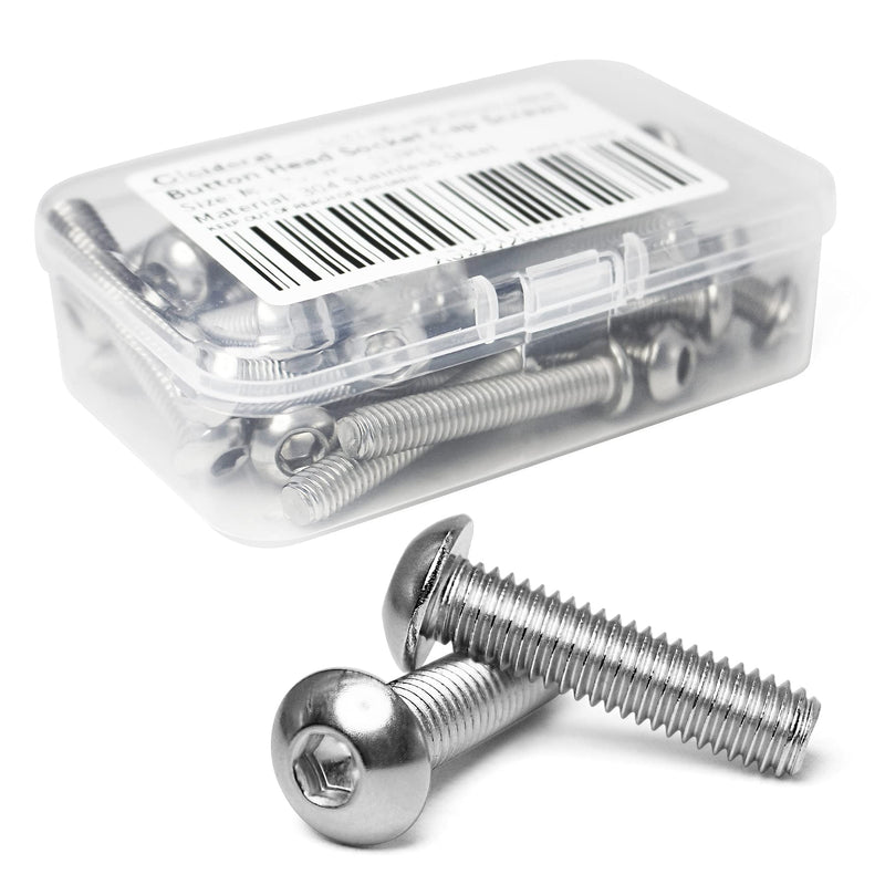 [Australia - AusPower] - Cicidorai M5-0.8 x 8mm Button Head Socket Cap Bolts Screws, 304 Stainless Steel 18-8, Allen Socket Drive, Full Machine Threads, Quantity 50 M5 x 8mm(50 PCS) 
