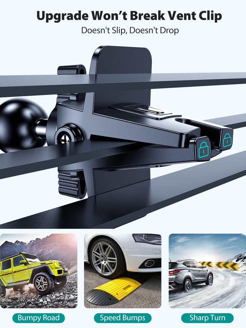 [Australia - AusPower] - VICSEED Car Phone Holder Mount, [Upgrade Doesn't Slip & Drop] Air Vent Cell Phone Holder for Car Hands Free Easy Clamp Cradle in Vehicle Compatible with All iPhone 13 Pro Max Mini Android Smartphones 