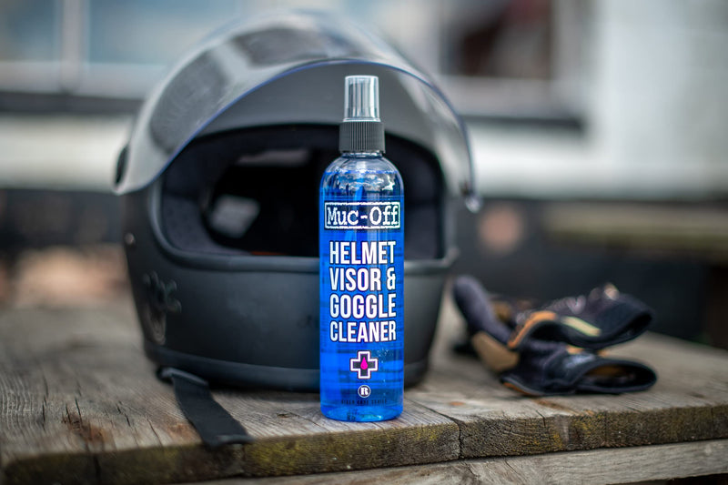 [Australia - AusPower] - Muc-Off Helmet, Visor And Goggle Cleaner, 250 Milliliters - Antibacterial, Biodegradable Cleaning Spray For Bike And Motorcycle Helmets And Goggles 