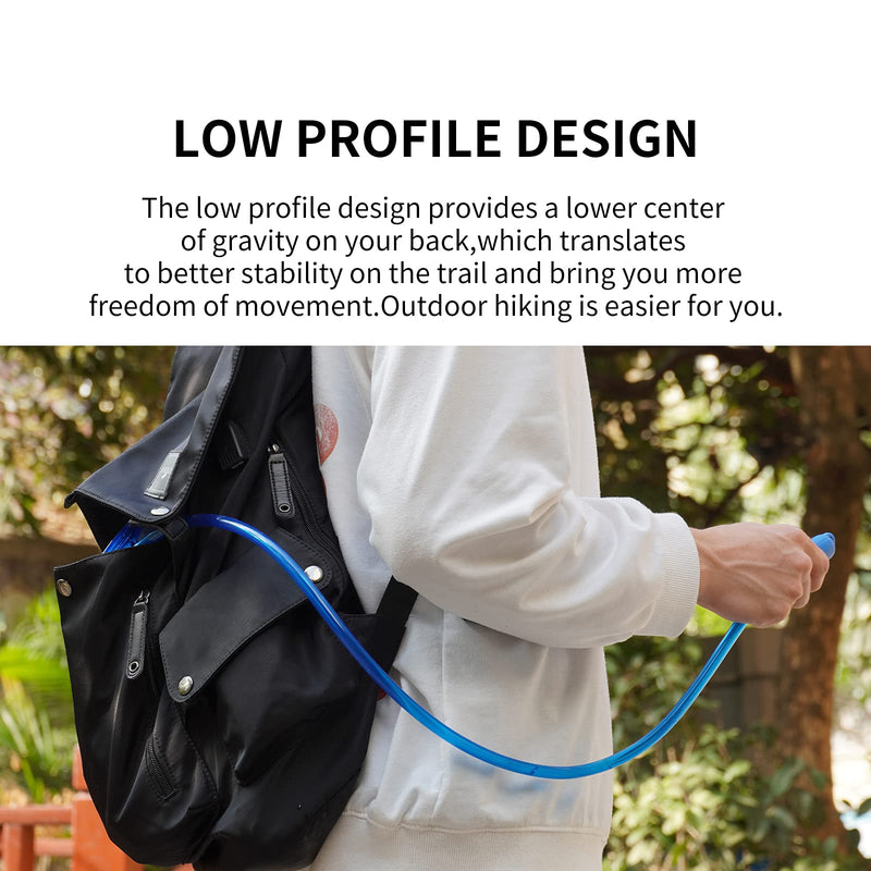 [Australia - AusPower] - BQA Hydration Water Bladder Reservoir for Hiking Biking Climbing Cycling Running, Large Opening Blue 2L 