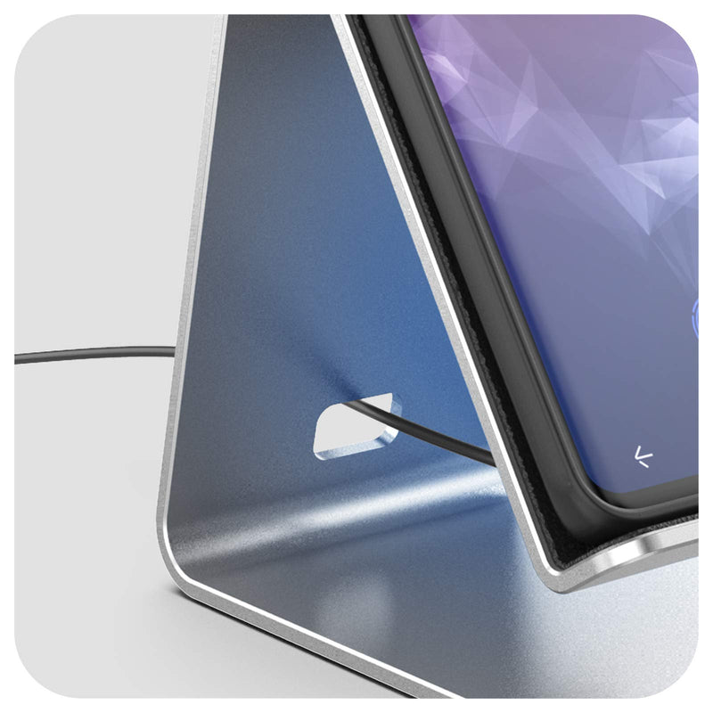[Australia - AusPower] - Aluminum Wireless Charger Stand for Galaxy S22, S21 Models - Galvanox QC3.0 Fast Charging Qi Desktop Power Station, Samsung Note 10/20, S10/S20, Plus/Ultra (SoftGlow LEDs) (2022) 