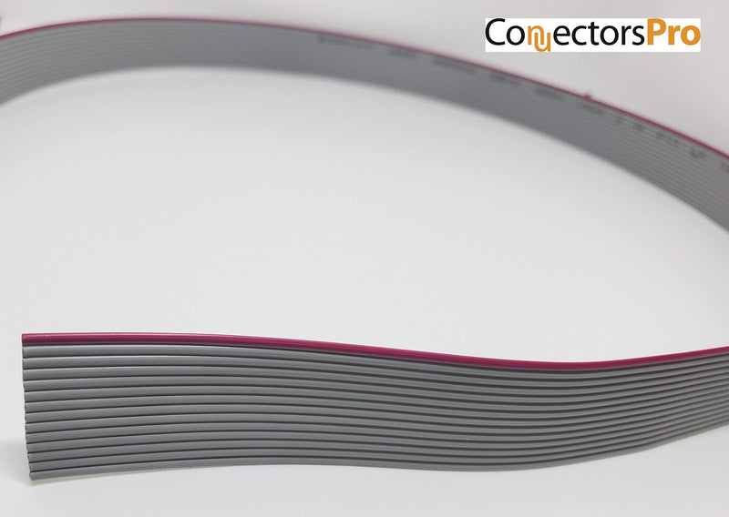 [Australia - AusPower] - Pc Accessories - Connectors Pro 14P 10.1 Meters or 33 Feet Roll IDC Flat Ribbon Cable for 2.54mm 0.1" Spacing Connectors, 14 Conductors (14P-33FT) 14P-33FT 