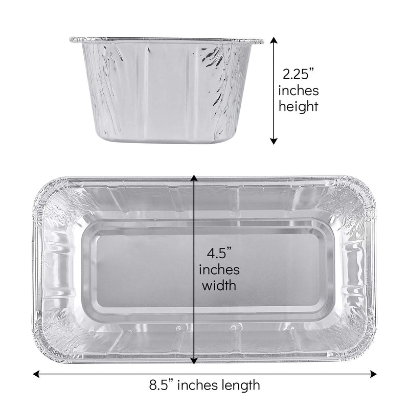 [Australia - AusPower] - Plasticpro [2 Lb 10 Pack] Disposable Loaf Pans Aluminum Tin Foil Meal Prep Bakeware - Cookware Perfect for Baking Cakes, Bread, Meatloaf, Lasagna 2 Pound 8.5'' X 4.5'' X 2.25'' 