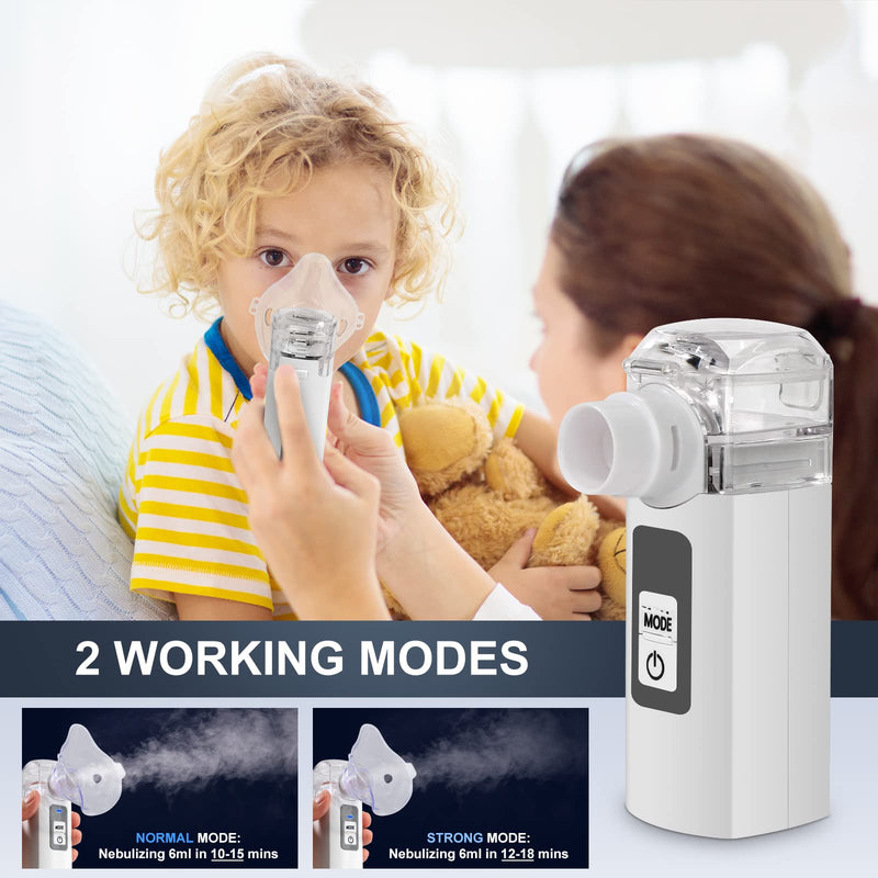 [Australia - AusPower] - Handheld Nebulizer，Portable Steam Inhalers Nebulizer Machine,Personal Steam Atomizer of Cool Mist for Adults and Kids with 1 Set Accessories 