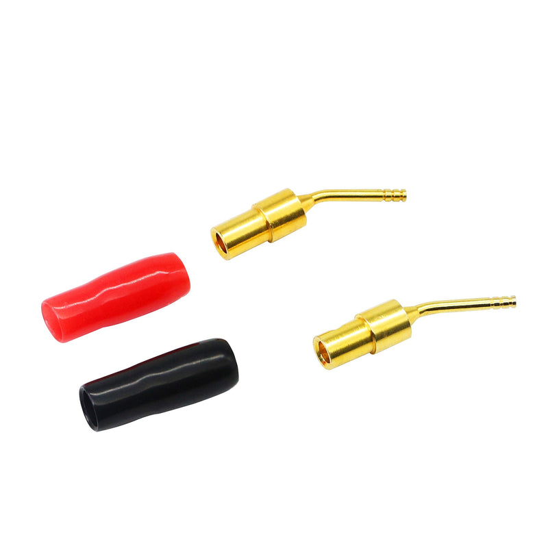 [Australia - AusPower] - CERRXIAN Gold Plated 2mm Banana Plug Screw Type Audio Speaker Cable Connector Adapter(Black & Red,10-Pack) 