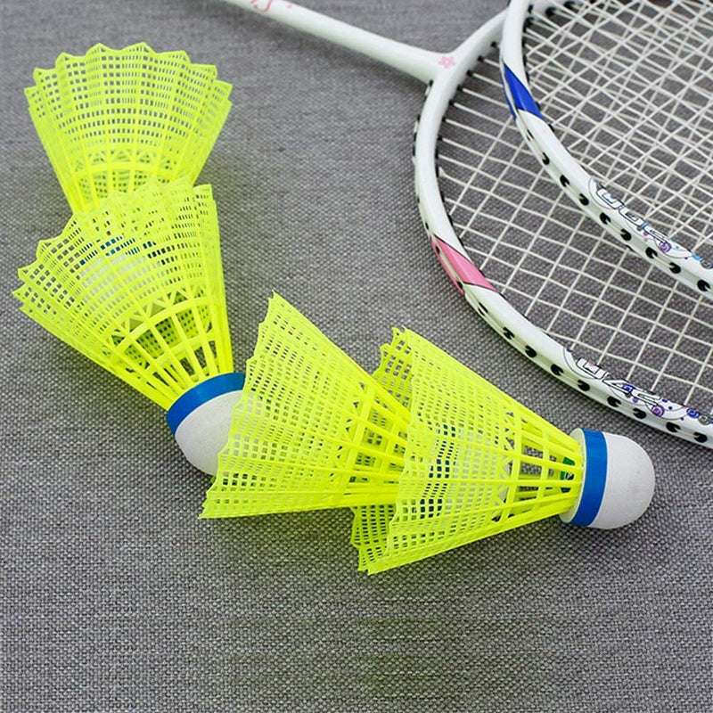 [Australia - AusPower] - ZHENAN 12-Pack Advanced Nylon Feather Shuttlecocks,77 Grains-High Speed Badminton Balls (Yellow,Nylon) with Great Stability and Durability,Indoor Outdoor Sports Hight Speed Training Badminton Birdies 