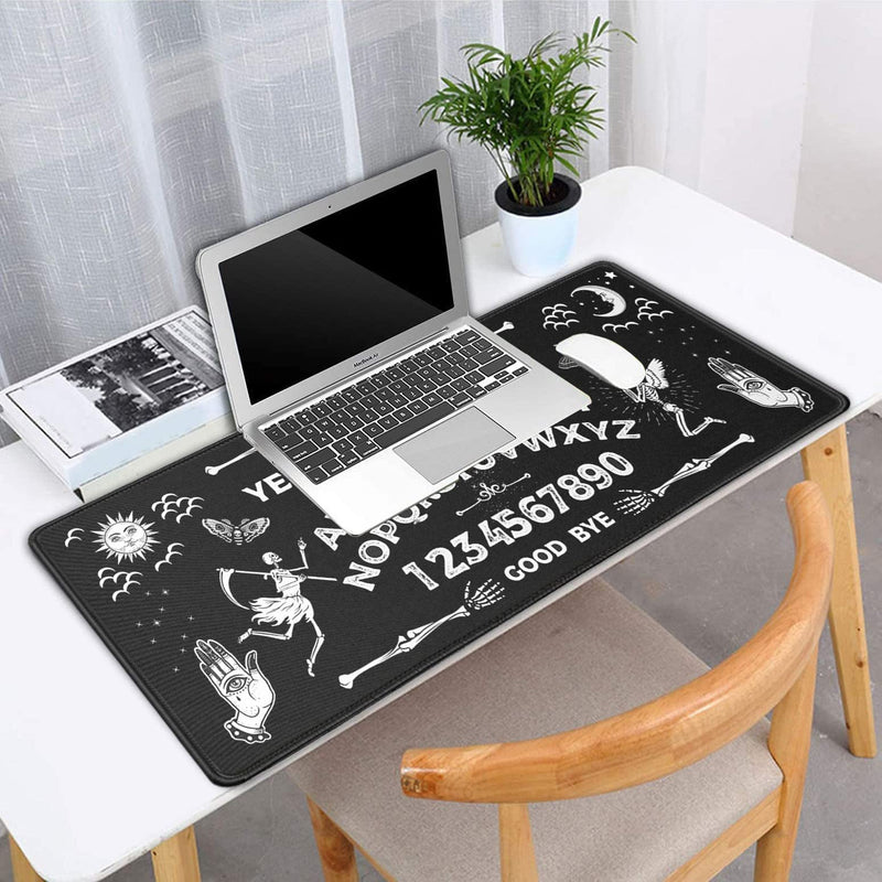 [Australia - AusPower] - Large Gaming Mouse Pad, Long Extended XL Ergonomic Mousepad Desk Pad, Large Rubber Mice Pads Stitched Edges, 31.5'' X 11.8'+ Cup Coaster , Ouija Board Pattern Yu-mouse pad-2-97 
