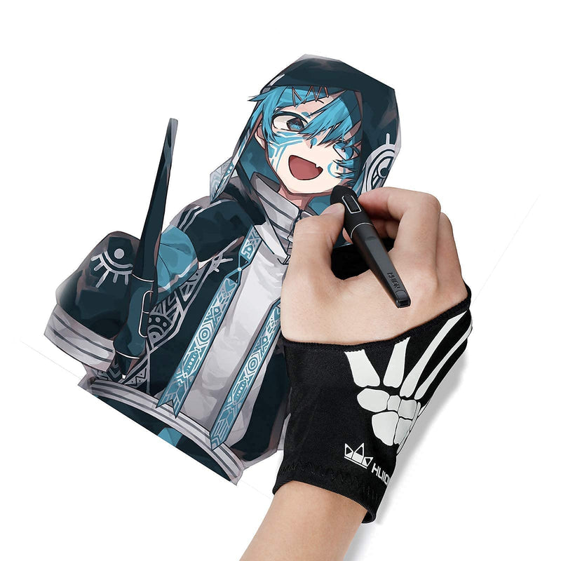 [Australia - AusPower] - Huion Inspiroy H1060P Graphics Drawing Tablet with Digital Pen PW100 and Skeleton Glove, OTG Adapters Included 