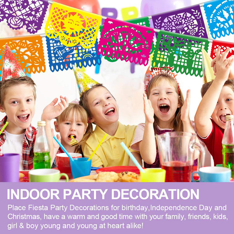 [Australia - AusPower] - Mexican Party Banners - 6 Pack Papel Picado Banner Cinco de Mayo Fiesta Party Decorations, Dia De Los Muertos Day of The Dead Decor Flag Easter Mexican Birthday Party Supplies - 6 Styles/90 Ft 