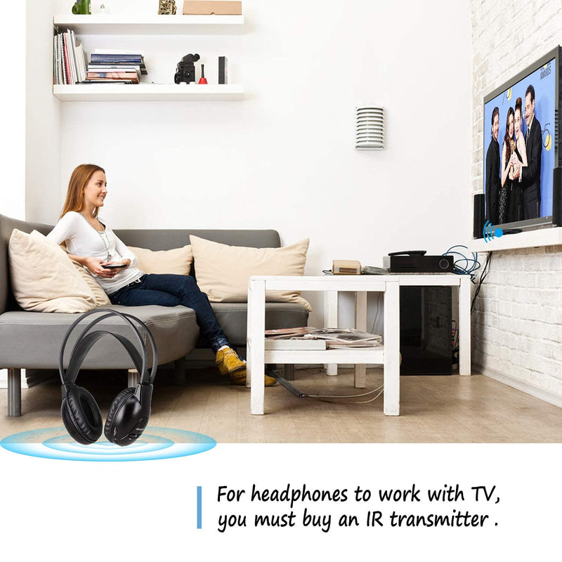 [Australia - AusPower] - Joanbro Infrared Wireless Car Headphones for Town & Country, Sienna, Sequoia, Odyssey, Grand Caravan, Durango, Tahoe, Suburban, Yukon (XL), Acadia, Escalade, Pathfinder, Quest, Enclave, uConnect VES 