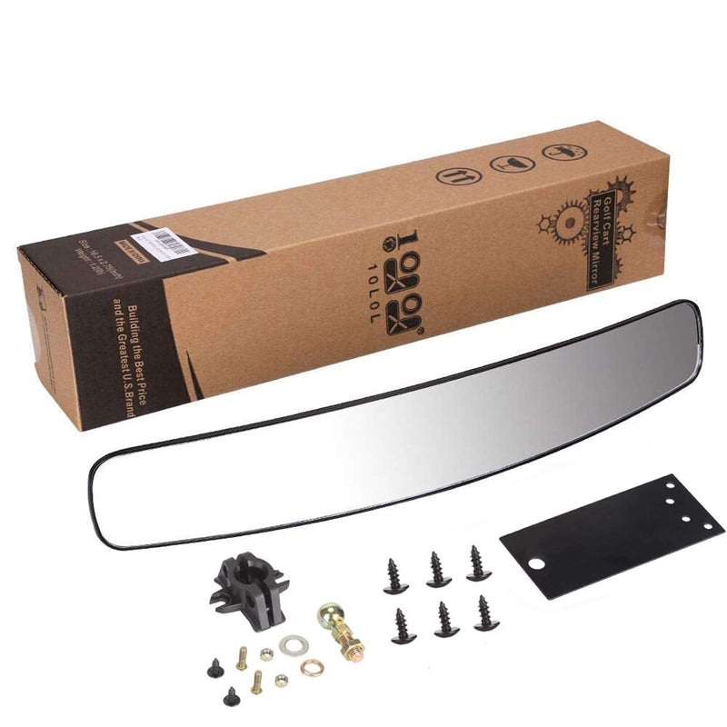 [Australia - AusPower] - 10L0L Universal Adjustable Golf Cart Rear View Mirror, Rotatable Safe 270 Rotation 16.5" Extra Wide Rear View Convex Golf Cart Mirror for EZ Go, Club Car, Yamaha 