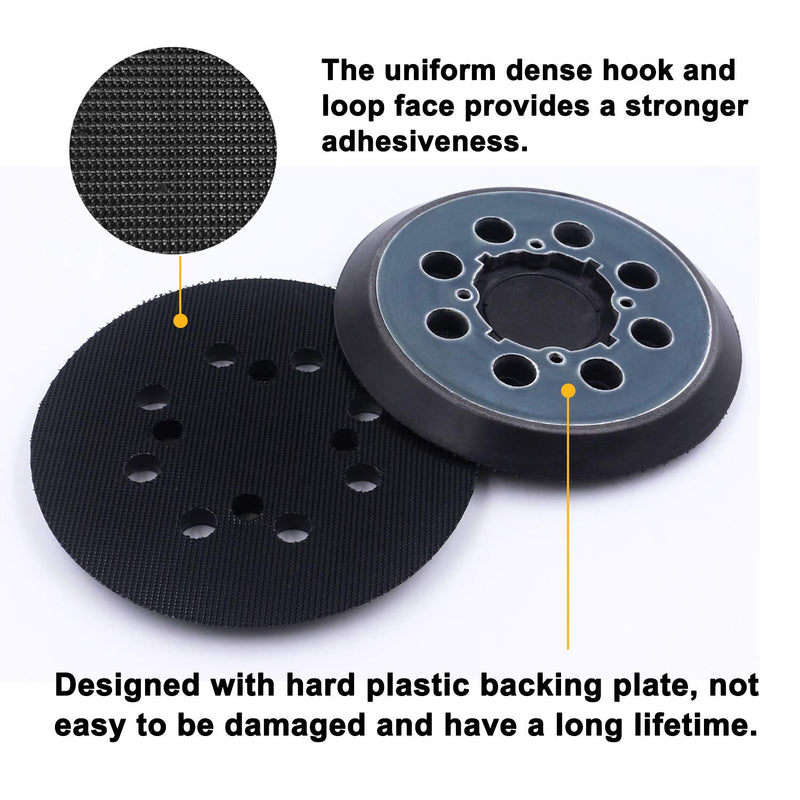 [Australia - AusPower] - 2 Pack 5 inch 8 Hole Hook and Loop Replacement Sanding Pad for DeWalt DWE64233 & N329079 Compatible with DWE6423/6423K, DWE6421/6421K, DWE6421-B2, DWE6421-B3, DWE6421-BR, DCW210B (2 Packs) 2 