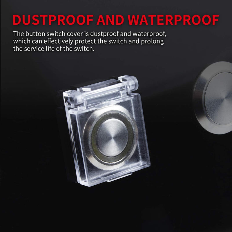[Australia - AusPower] - DaierTek 19mm Power Push Button Switch Cover Safety Guard Plastic Cap Protector for 3/4" Mounting Dia. Pushbutton -3Pack 