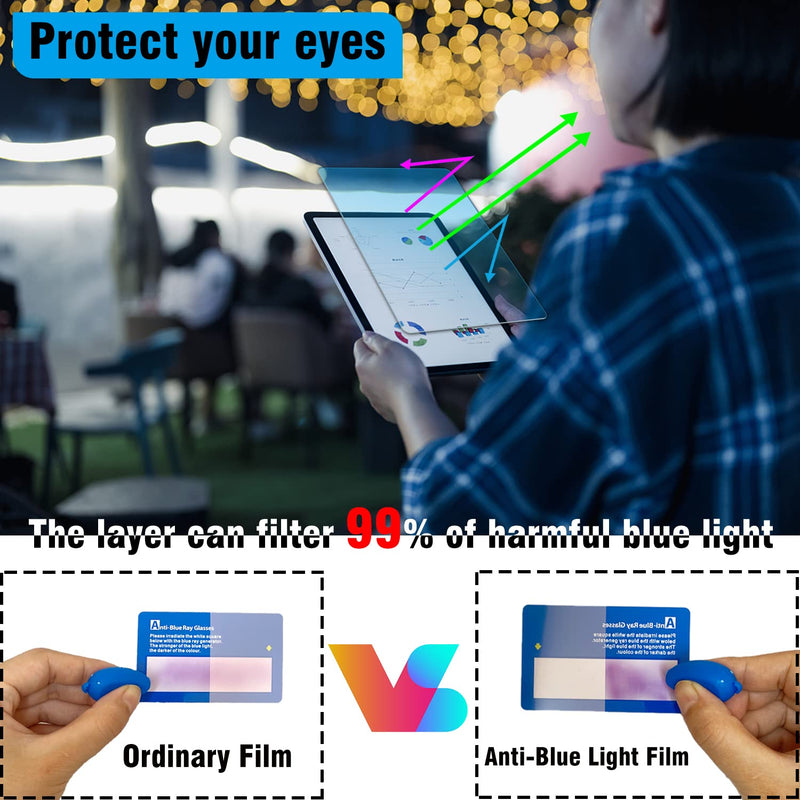 [Australia - AusPower] - 2 Pack Anti Blue Light Screen Protector for Samsung Galaxy Tab A8 (SM-X200/X205/X207) 10.5 Inch (2022 Released), Filter Out Blue Light and Relieve Eye Strain to Help You Sleep Better 