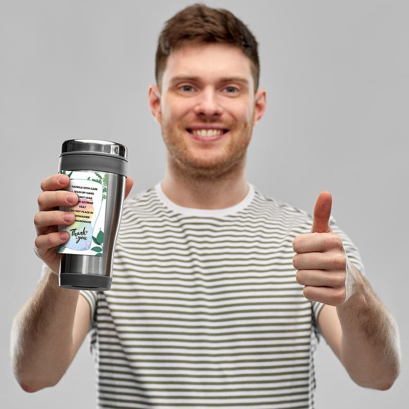 [Australia - AusPower] - 200 Pieces Tumbler Care Instructions Cards Cup Mug Care Instructions 3.5 x 2 Inch Packaging Customer Direction Card for Tumbler, Cup, Mug Small Business Online Shop Owner 