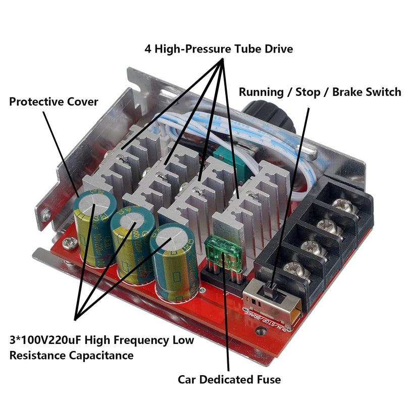 [Australia - AusPower] - BOJACK 7-70V PWM DC Motor Speed Controller Control 30A 