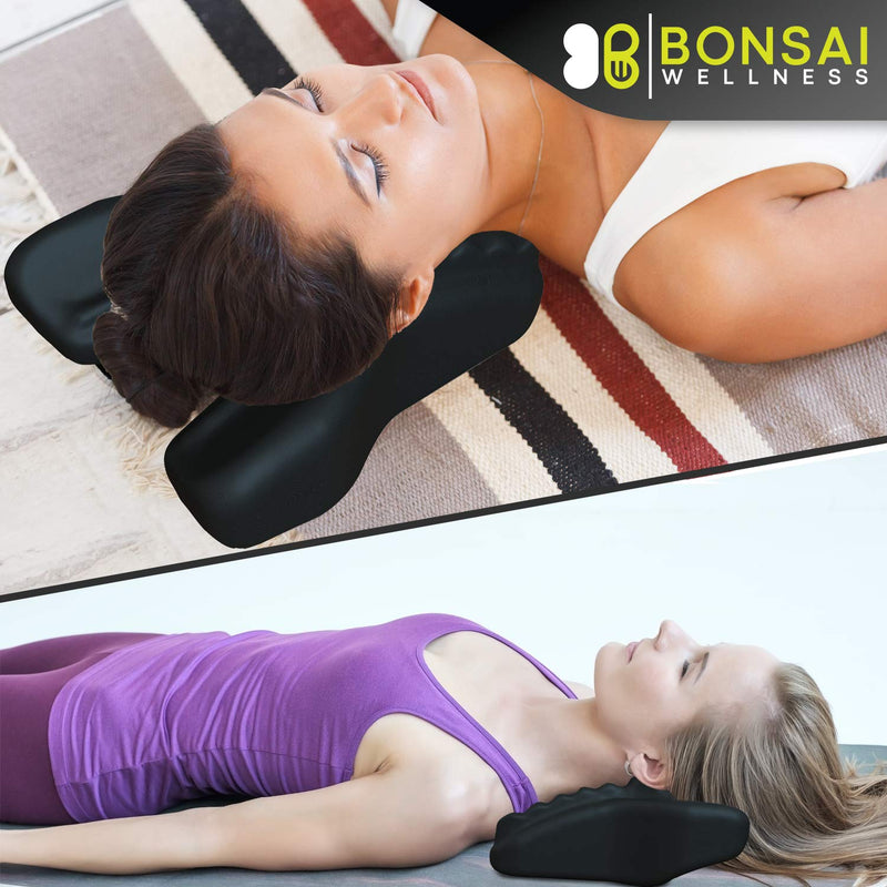 [Australia - AusPower] - Cervical Traction Occipital Release Tool - Chiropractic Orthotic Device for Neck and Shoulder Pain Myofascial Thoracic Deep Tissue Trigger Point Therapy Massager and Posture Corrector with Acupressure Seafoam 