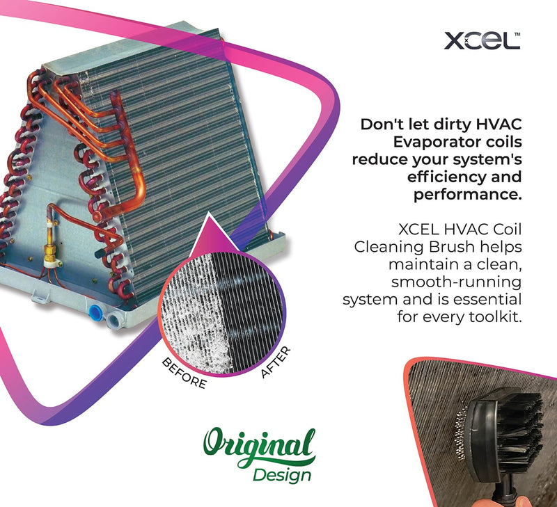 [Australia - AusPower] - Next Generation Air Conditioner Evaporator Coil Fin Cleaning Brush V2 (Double-Sided) - By XCEL Rectangular 