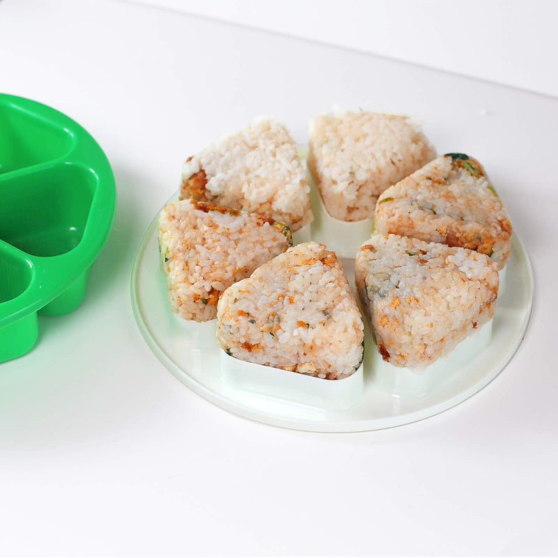[Australia - AusPower] - Sunormi 6 Cavity Triangle Sushi Mold Onigiri Rice Ball Press Maker Non-stick Sushi Maker Tools For Seaweed Cilantro Rice Balls 