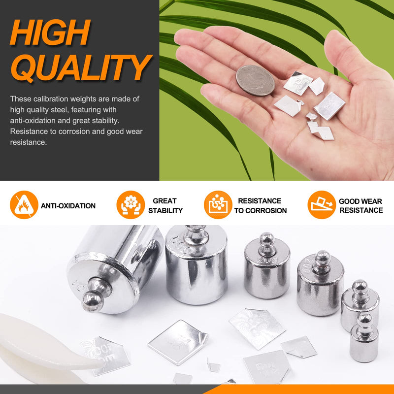 [Australia - AusPower] - Rustark Precision Calibration Weight Set for Digital Balance Scale, Jewellery Scale (200g Set (Gram & Milligram)) 200g Set (Gram & Milligram) 