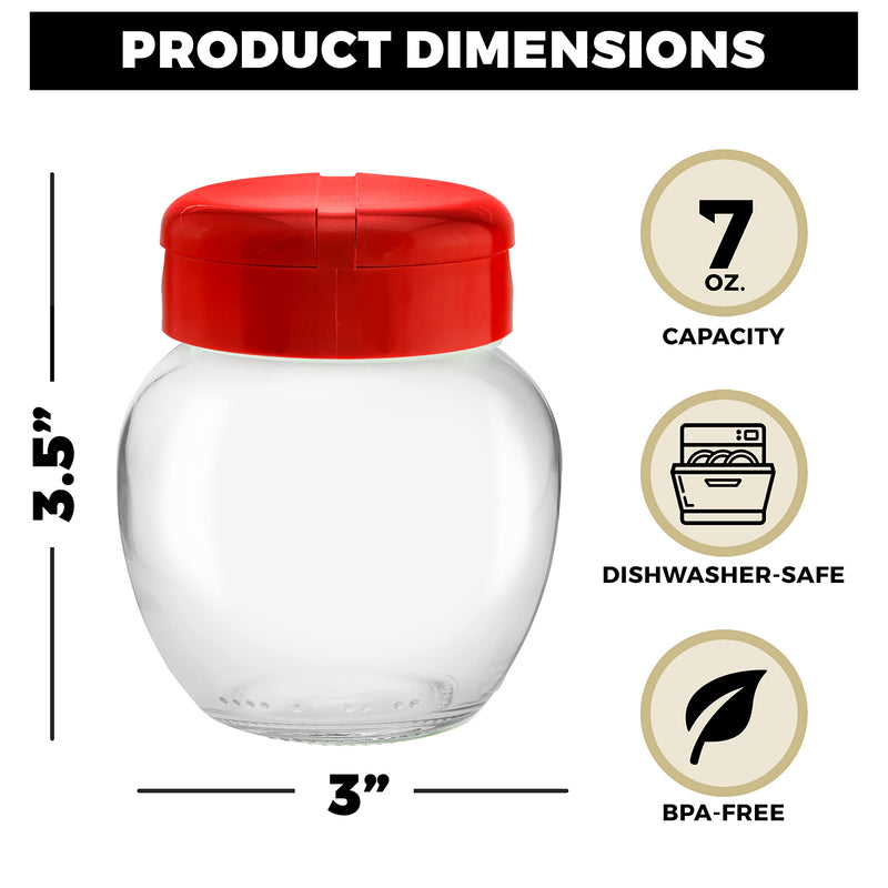 [Australia - AusPower] - Tibello Spice Containers Glass Spice Jars, 7oz Spice Bottles And Dual Lid Sifter Shaker And Spoon Opening Spice Shaker - Pack of 2 