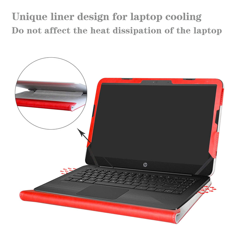 [Australia - AusPower] - Alapmk Protective Case Cover for 14" HP Stream 14 14-dsXXXX 14-axXXX 14-cbXXX/Stream 14 Pro & HP Chromebook 14 G5/14-caXXX 14-bdXXXX Laptop(Note:Not fit HP Chromebook 14 G2 G3 G4/14-akXXX),Red Red 