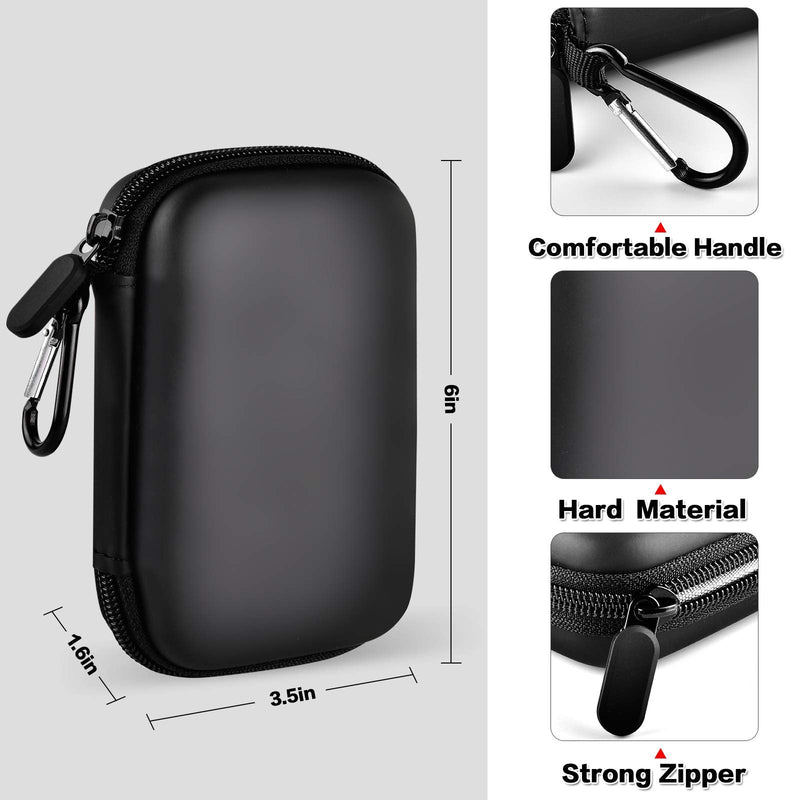 [Australia - AusPower] - Case Compatible with Samsung T7/ T7 Touch Portable SSD 1TB 2TB 500GB USB 3.2 External Solid State Drive, Travel Carrying Storage Organizer Fits for USB Cables and More Accessories (Black) Black 