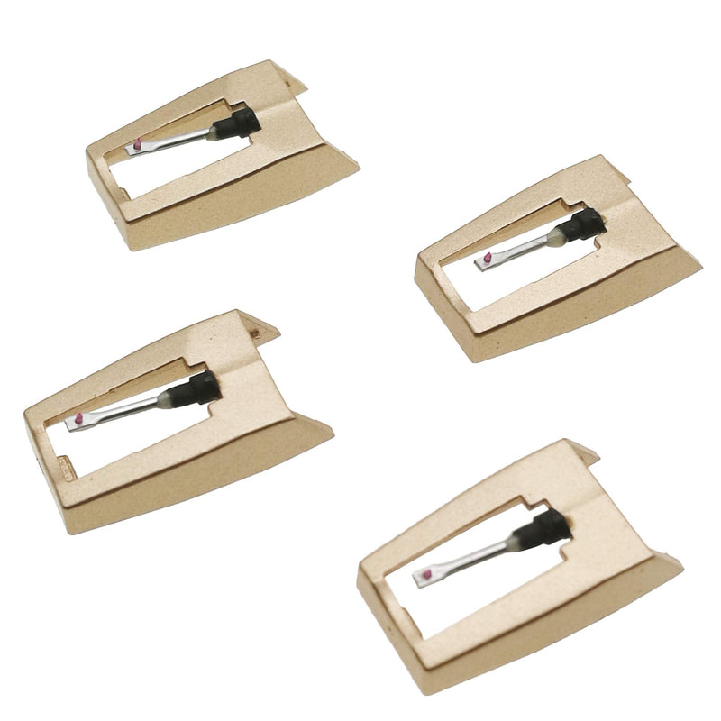 [Australia - AusPower] - Record Player Needle - ZenTect Upgraded Golden Needles with Dimond Stylus Replacement for LP Vinyl Record Player Phonograph (Pack of 4) 