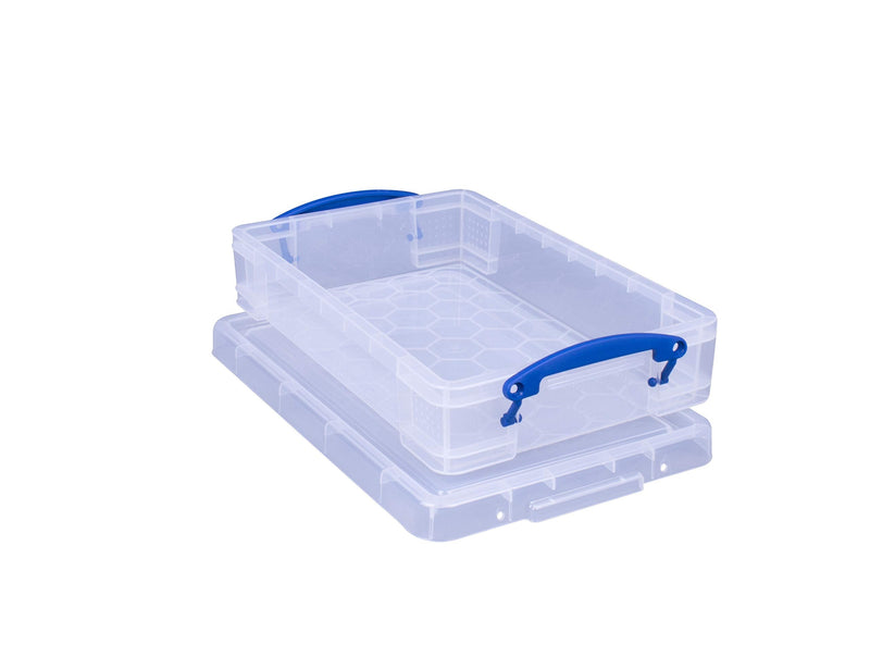 [Australia - AusPower] - Really Useful Box Plastic Storage Box, 4 Liters, 14 5/8" x 10 1/4" x 3 3/8", Clear No Size 