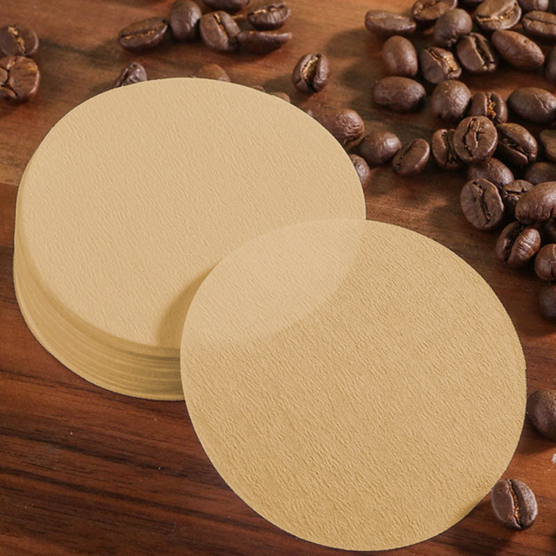 [Australia - AusPower] - BlingKingdom 300pcs 2.5" Unbleached Replacement Natural Paper Filters Round Coffee Filter Paper Compatible with Aerobie Aeropress Coffee and Espresso Makers Moka Pot Ice Drip Pot (Brown) 