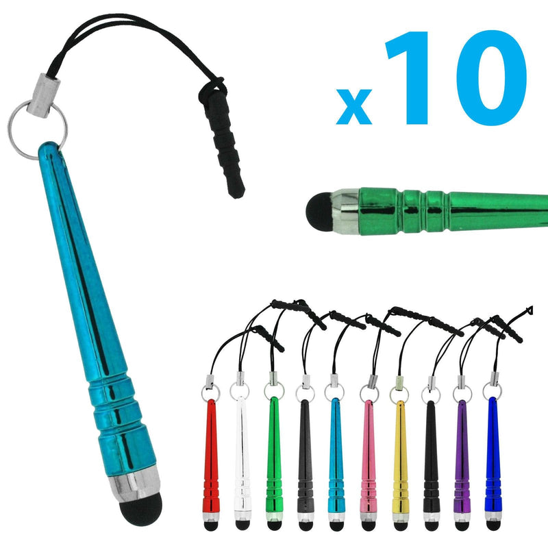 [Australia - AusPower] - IC ICLOVER 10PCS Sharp Short Touch Screen Pen, Mini Stylus Pen with 3.5mm Jack Connector for iPhone 13/12/PRO/Max/11/PRO/Max/SE2/X/XS MAX, iPad Pro/Air/Mini, iPod, Kindle, Samsung S21/S20+/Note 20 