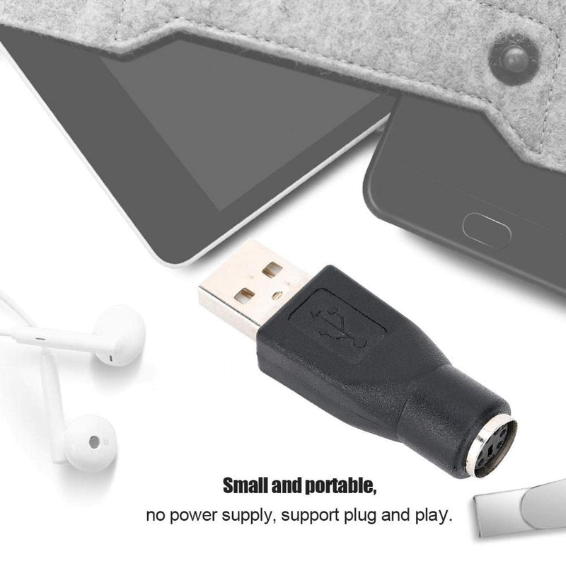 [Australia - AusPower] - ASHATA PS-2 to USB,5PCS USB Male to for PS/2 Female Adapter Converter for Keyboard Mouse with for PS/2 Interface,PS/2 Male Converter Changer Adapter Small and Portable 