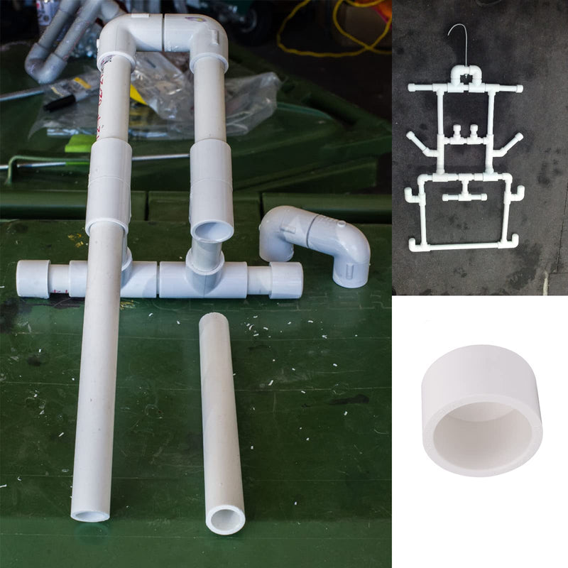 [Australia - AusPower] - CEE 20 Pack PVC Pipe End Cap Fitting 3/4 Inch PVC Pipe End Cap Plug Adapter, Schedule 40 Furniture Grade 3/4 in PVC Pipe Plug Socket Fittings for Build PVC Furniture DIY Garden Shelf 3/4Inch 