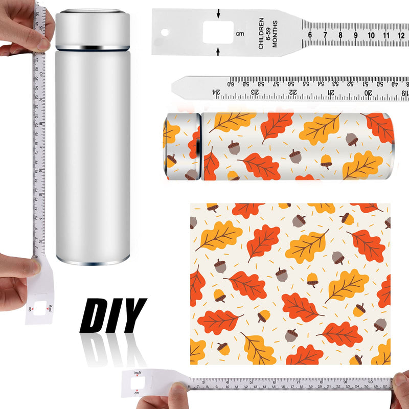 [Australia - AusPower] - 2 Pcs Sublimation Blanks Tumblers Width Measurer, Tape Measure for Measuring Circumference, 26CM+60CM 